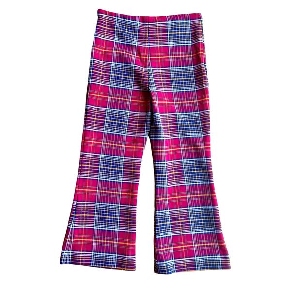 Vintage Red Plaid Bell Bottom Pants Size 30x24 preowned - Picture 6 of 9